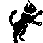 Image animée d'un chat agitant sa queue