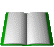 Image animée d'un livre avec les pages qui tournent automatiquement