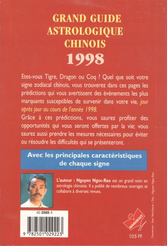 Grand guide astrologique chinois 1998 (Éd. Marabout) (dos)