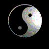 Image animée tournante du symbole Yin-Yang