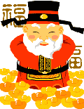 Image stylisée d'un vieux sage chinois en tenue rouge