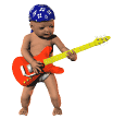 Jeune enfant jouant à la guitare